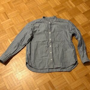 Muji Blue Striped Shirt